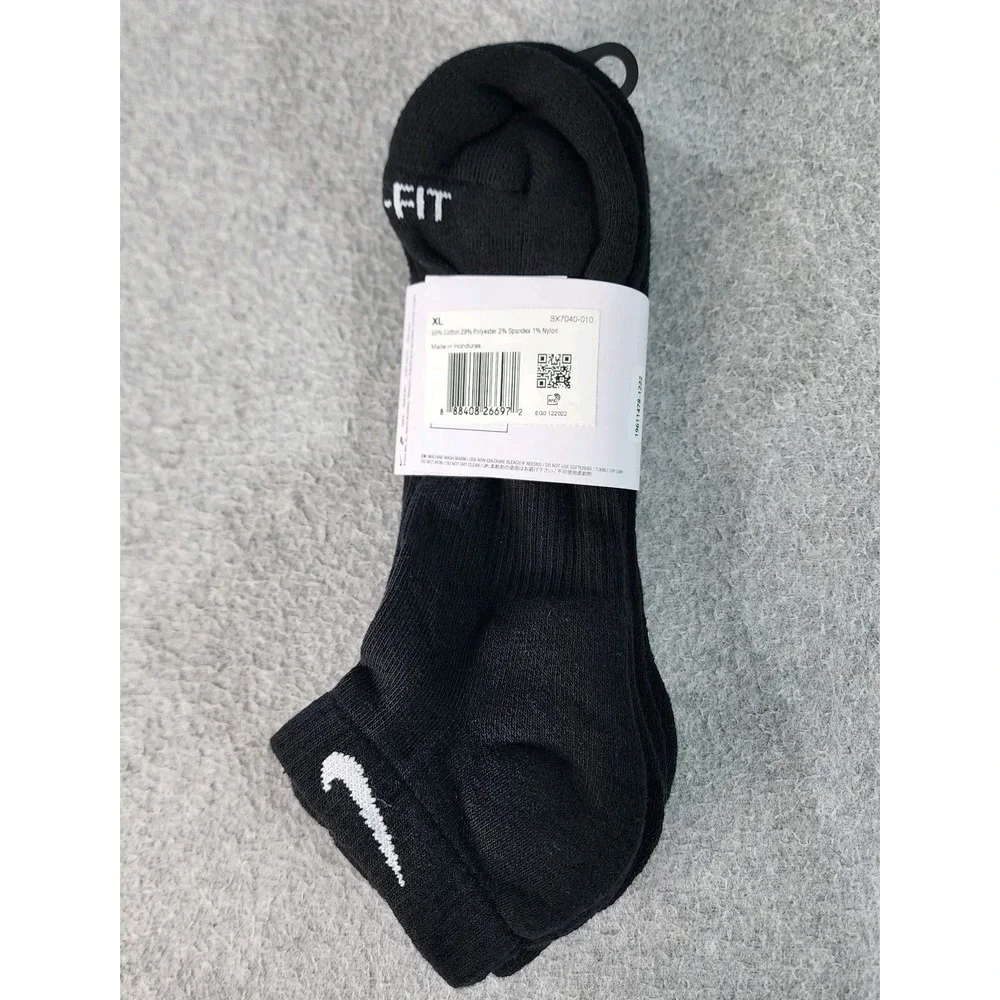 Nike Everyday Plus Cushioned Training Low Socks (3 Pairs) Size XLarge 12-15